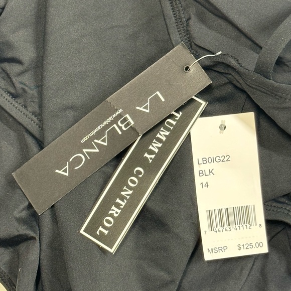 La Blanca size 14 NWT black cross back one piece swimsuit in perfect condition! - Picture 12 of 12